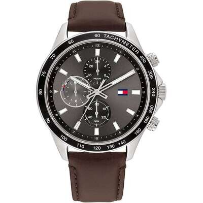 Tommy Hilfiger Miles grey brown orologio per uomo