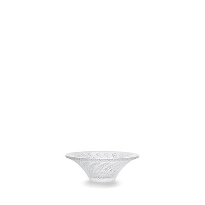 LALIQUE GLYCINES SMALL BOWL, HOLLOW CLEAR CRYSTAL