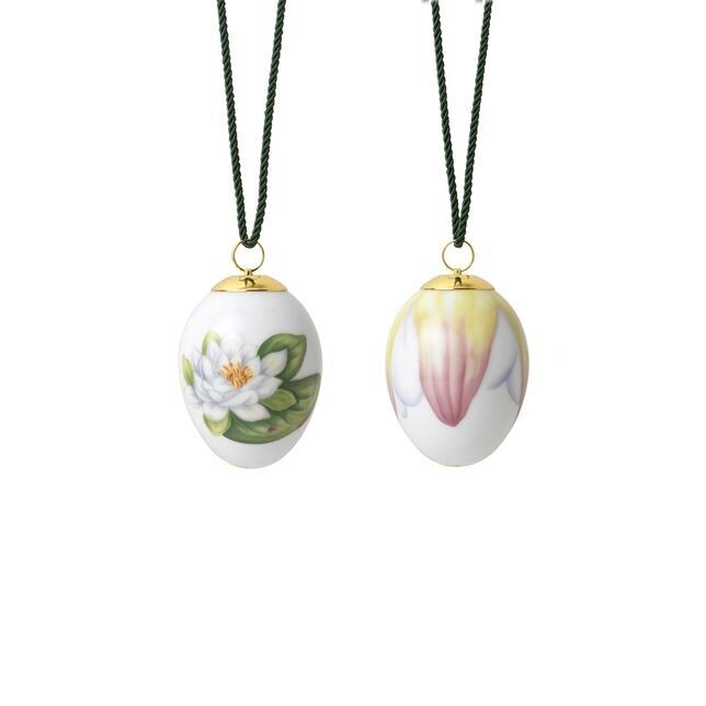 Royal Copenhagen Easter Egg 2023 - Water Lilly Buds and Petals 6 cm, 2 pcs