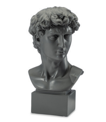 Lamart Palais Royal Busto David Grigio Antracite cm 18