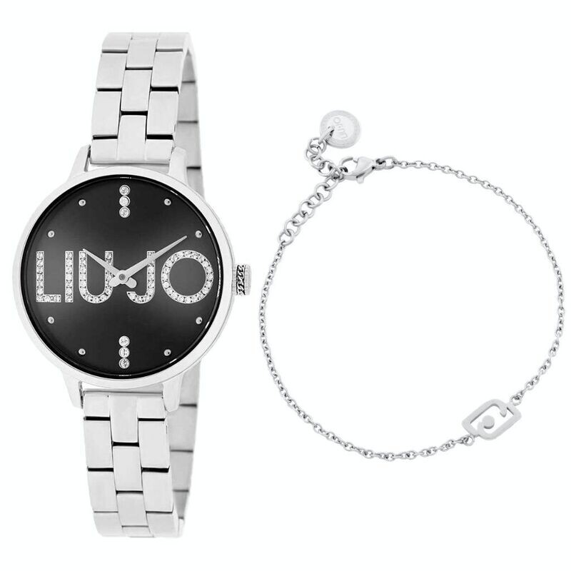 Liu-jo TLJ2037 Orologio Couple plus nero + bracciale omaggio abbinato