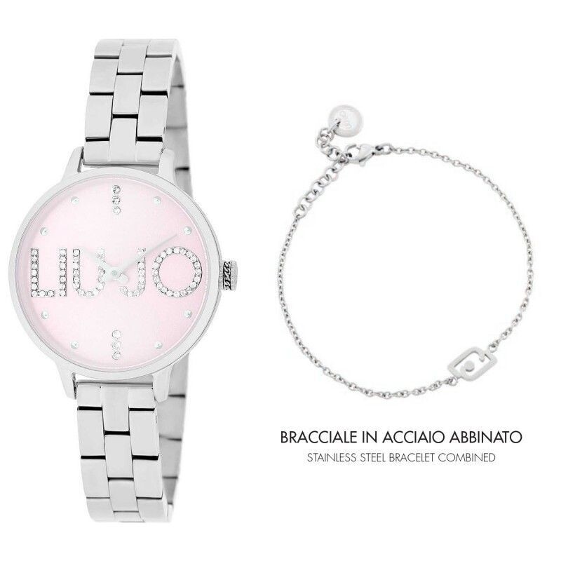 Liu-jo TLJ2038 Orologio Couple plus rosa + bracciale omaggio abbinato