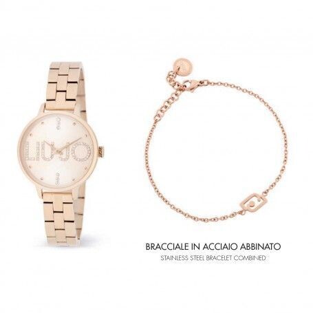 Liu-jo TLJ2041  Orologio Couple plus rose gold + bracciale omaggio abbinato