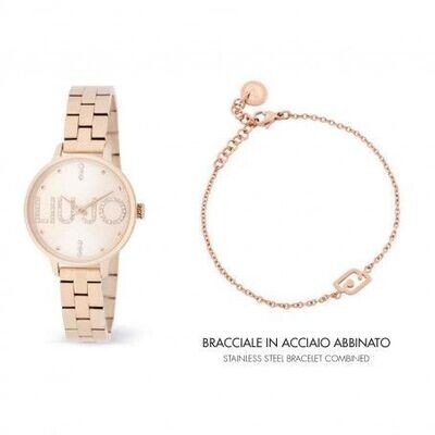 Liu-jo TLJ2041  Orologio Couple plus rose gold + bracciale omaggio abbinato