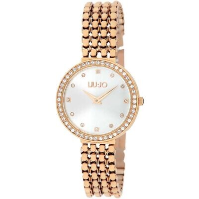 LIU JO Orologio solo tempo donna Chains Clear Gold Rose TLJ2199
