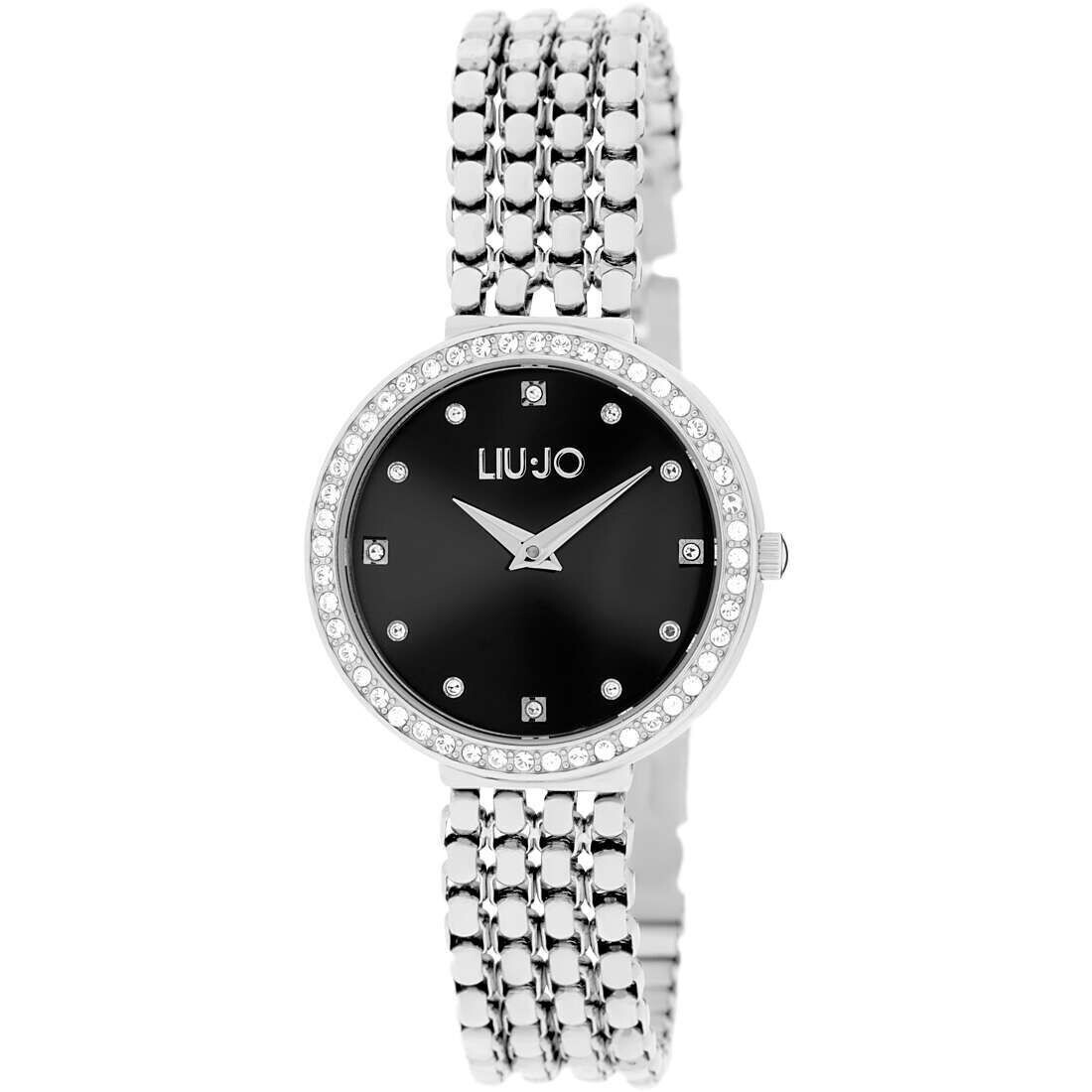 LIU JO Orologio solo tempo donna Chains Clear Nero TLJ2197