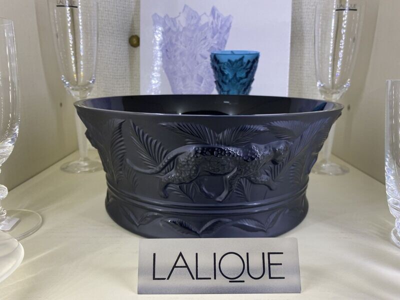Lalique Crystal / Cristallo Jungle Bowl Black Limited Edition n°080/999 Lalique Crystal / Cristallo Jungle Bowl Black Limited Edition n°080/999