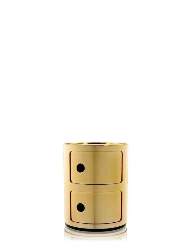 Kartell Contenitore Componibile Metal 2 elementi Oro Kartell Contenitore Componibile Metal 2 elementi Oro