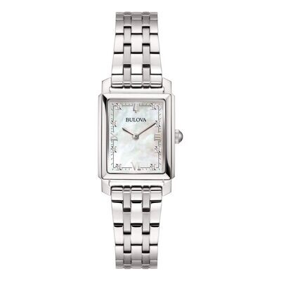 Bulova Sutton Tank diamond 96P244 orologio per donna
