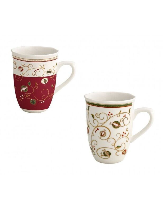 BRANDANI TEMPO DI FESTA MUG SET 2 PEZZI IN PORCELLANA