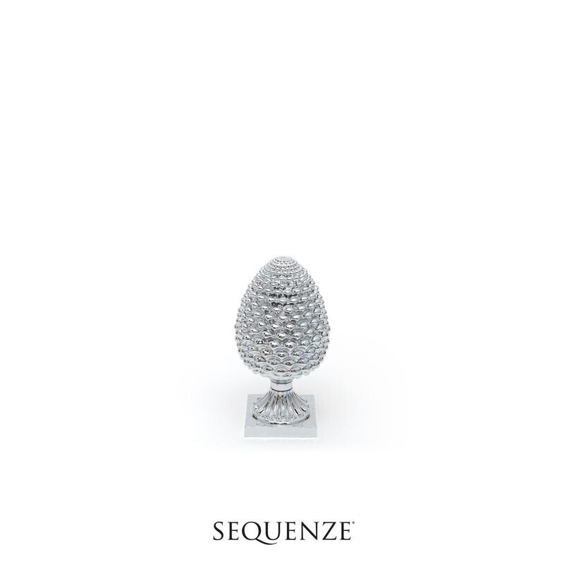Sequenze scultura pigna argento H. 15 cm Sequenze scultura pigna argento H. 15 cm