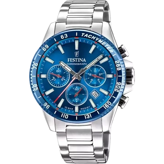 FESTINA OROLOGIO F20560/3 BLU CON CINTURINO IN ACCIAIO, UOMO