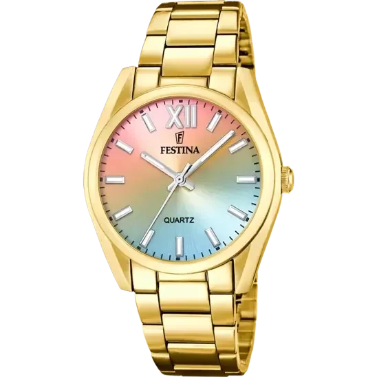 FESTINA F20640/7 ORO OROLOGIO MULTICOLORE DONNA FESTINA F20640/7 ORO OROLOGIO MULTICOLORE DONNA