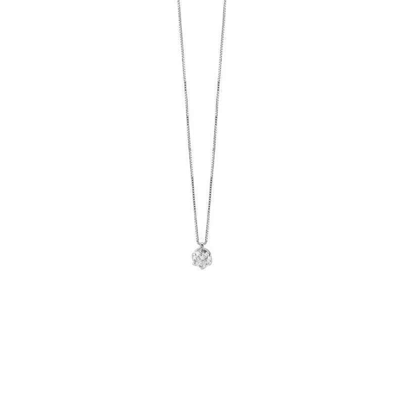 Salvini Damiani Linea LAVINIA - Collana in oro bianco con diamante ct. 0.30