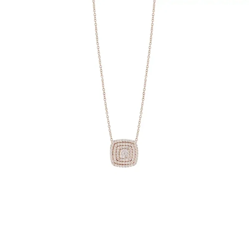 Salvini Damiani Linea BAGLIORI - Collana in oro rosa con diamanti ct. 0.41
