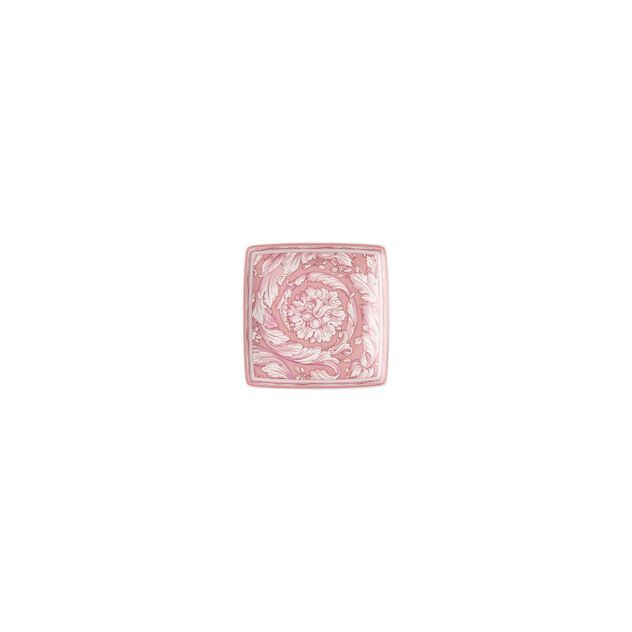Versace Barocco Rose coppetta quadra piana 9 cm Versace Barocco Rose coppetta quadra piana 9 cm