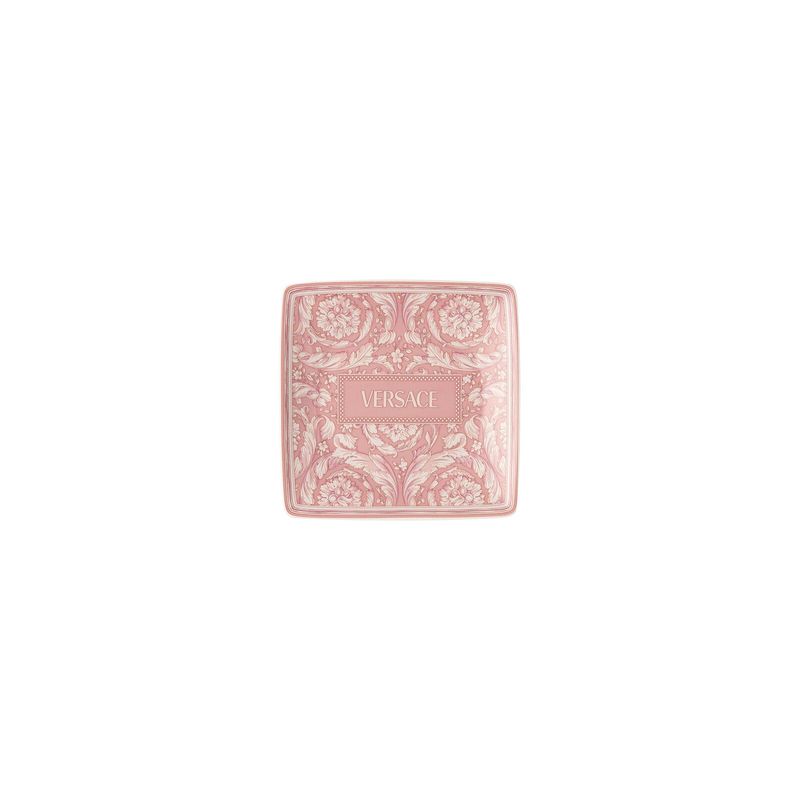 Versace Barocco Rose coppetta quadra piana 12 cm Versace Barocco Rose coppetta quadra piana 12 cm