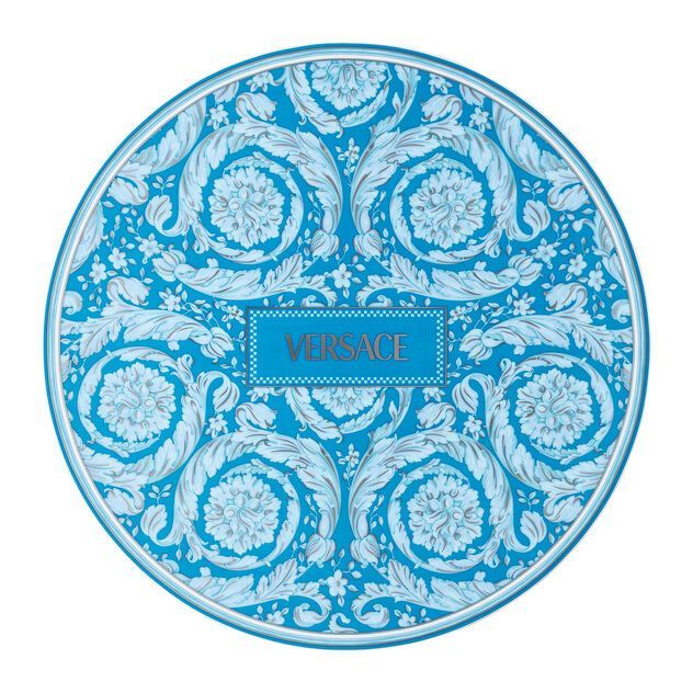Versace Barocco Teal piatto segnaposto 33 cm