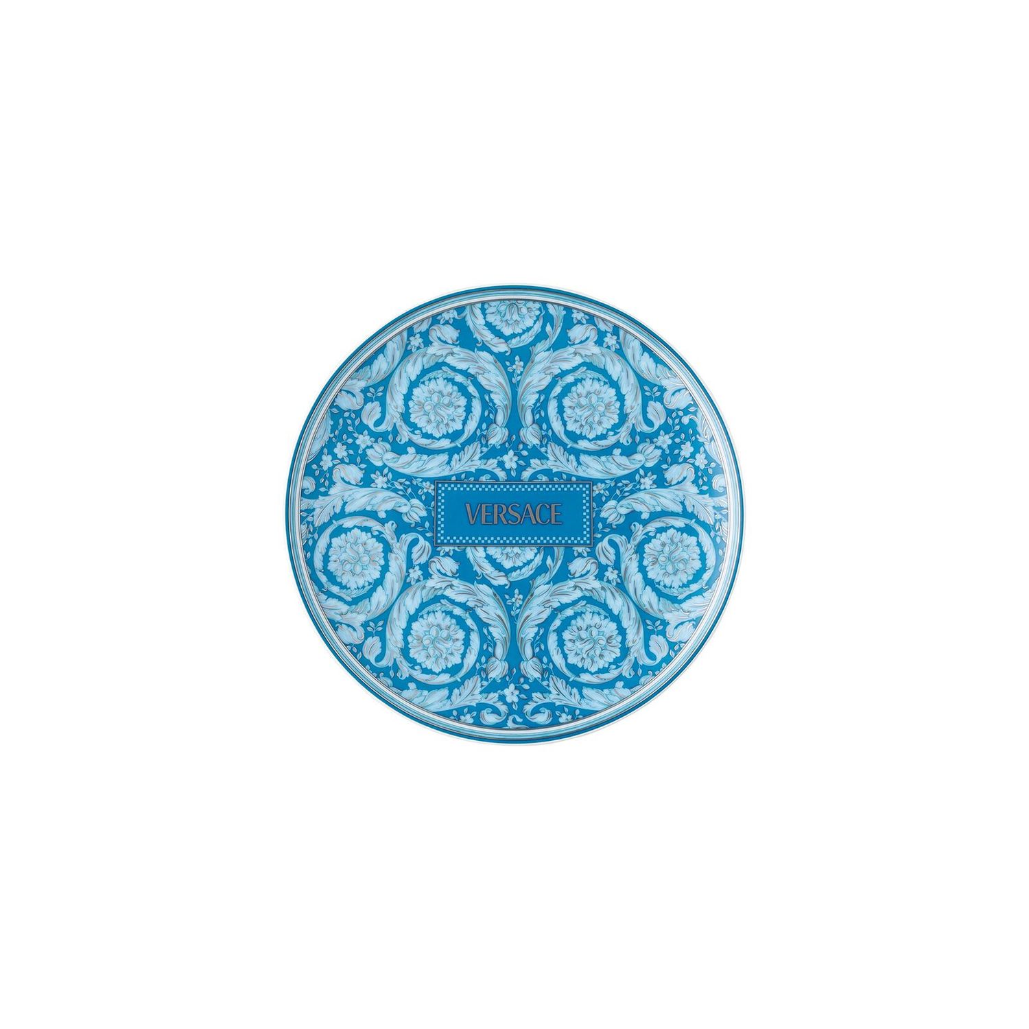 Versace Barocco Teal piatto piano 17 cm