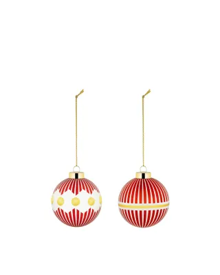 Alessi Delight decoro 1 | Set 2 Palle per Albero di Natale Alessi Delight decoro 1 | Set 2 Palle per Albero di Natale