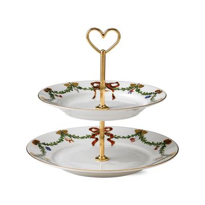 Royal Copenhagen Star Fluted Etagere 23 cm Royal Copenhagen Star Fluted Etagere 23 cm