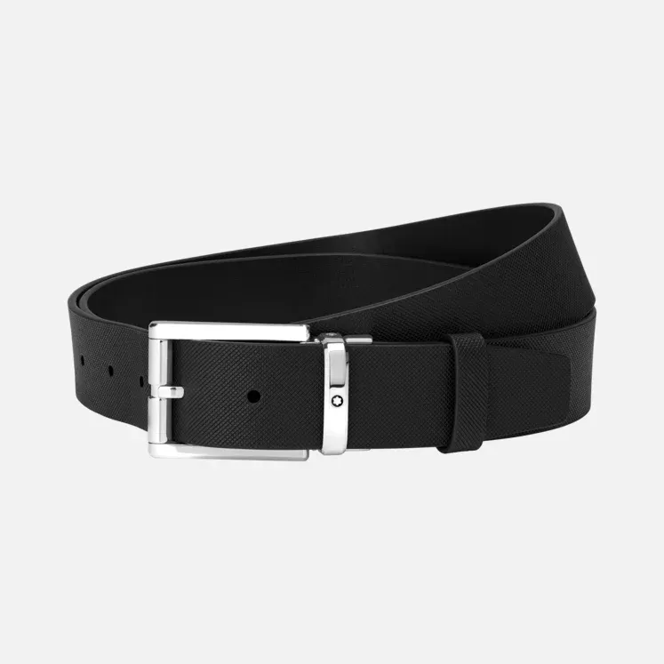 Montblanc Cintura in pelle nera 35 mm 126028