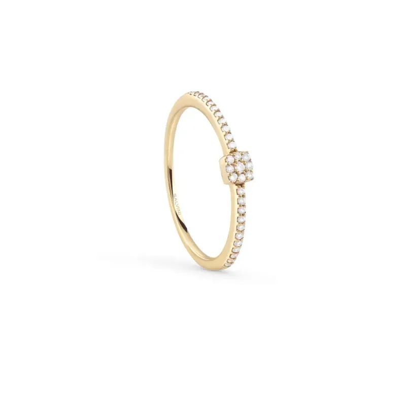 Salvini Damiani Linea BAGLIORI - Anello in oro giallo con diamanti ct. 0.12