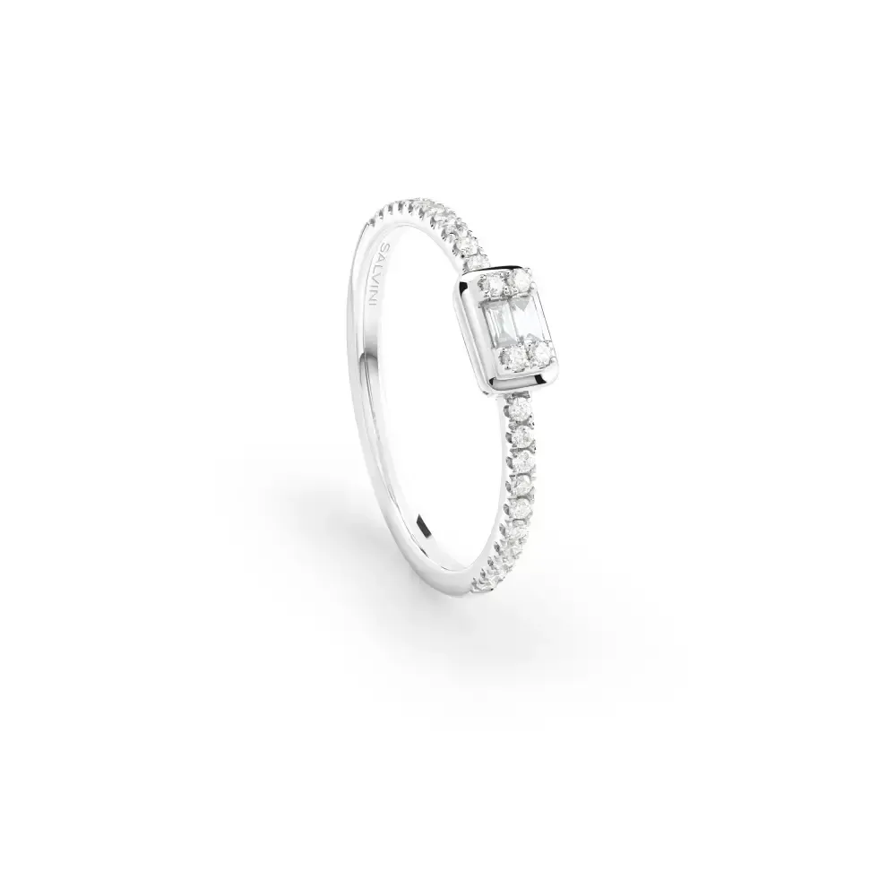 Salvini Damiani Linea MAGIA - Anello in oro bianco con diamanti ct. 0.17