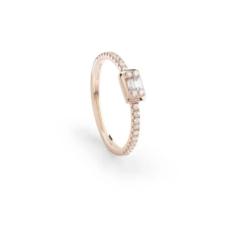 Salvini Damiani Linea MAGIA - Anello in oro rosa con diamanti ct. 0.17