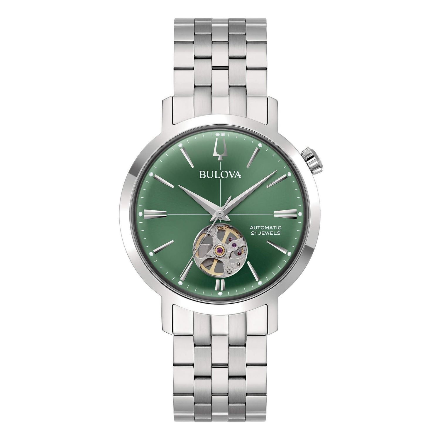 Bulova 96A319 Aerojet Automatic 38mm Verde orologio automatico per uomo