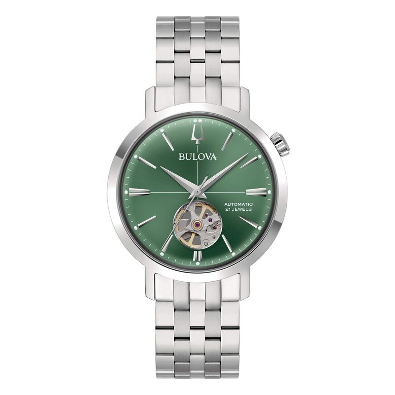 Bulova 96A319 Aerojet Automatic 38mm Verde orologio automatico per uomo
