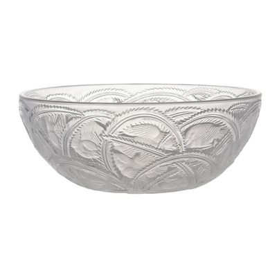 Lalique Coppa Poinsons Finches Bowl Lalique Coppa Poinsons Finches Bowl