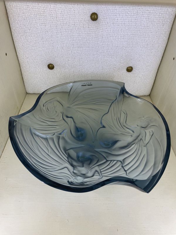 Lalique Blue Mermaids Bowl | Centrotavola Lalique Blue Mermaids Bowl | Centrotavola
