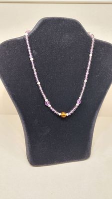 Collana Ametista Ambra e Perle