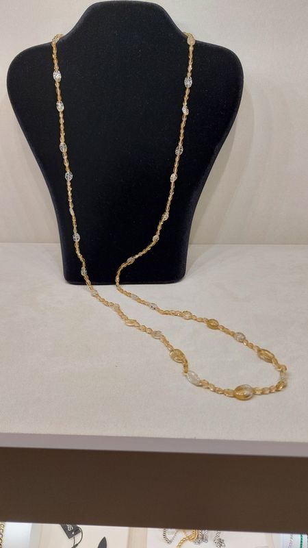 Collana con Quarzo Citrino e Oro 18 KT