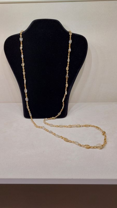 Collana con Quarzo Citrino e Oro 18 KT