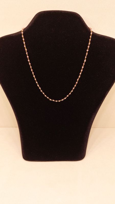 Collana con Quarzo Rosa e Oro 18 KT