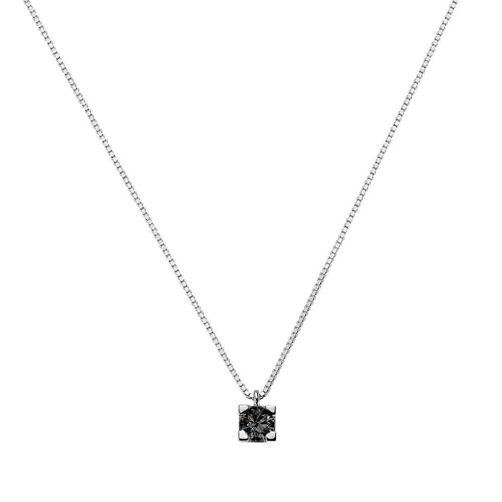 Bibigì | Pendentif in Oro 18 KT con Diamante Nero ct. 0,17