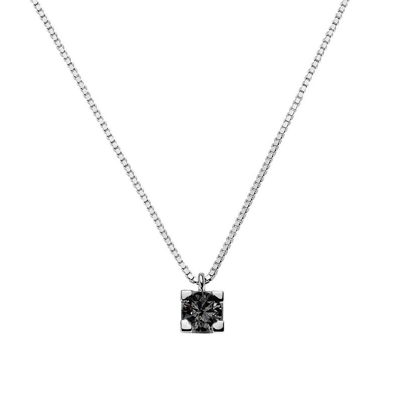 Bibigì | Pendentif in Oro 18 KT con Diamante Nero ct. 0,21
