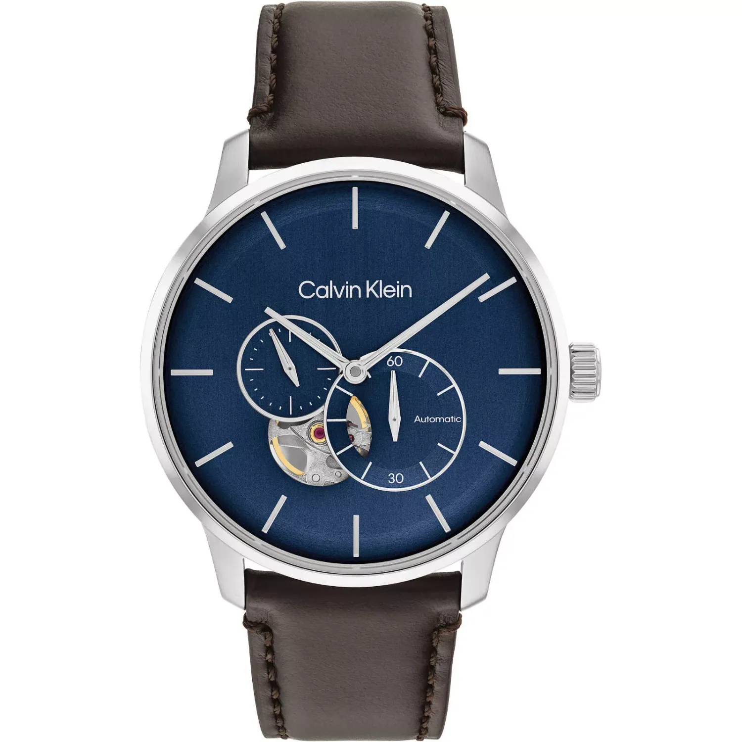 Calvin Klein 25200075 orologio timeless blue/brown per uomo