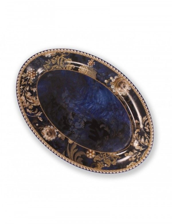Brandani 'Danubio Blu' Vassoio in porcellana