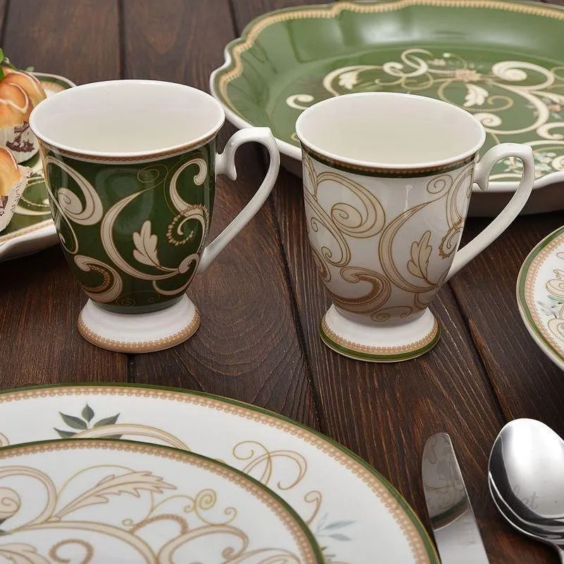 Brandani 'Filo D'Oro' Set 2 pezzi Tazze Mug in porcellana