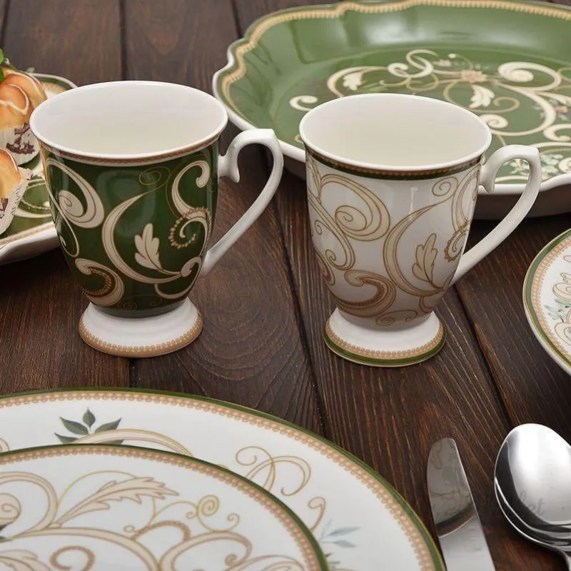 Brandani 'Filo D'Oro' Set 2 pezzi Tazze Mug in porcellana