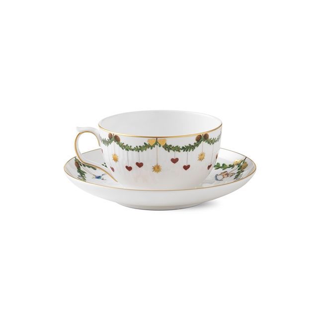 Royal Copenhagen Star Fluted Christmas Cup and Saucer | Tazza con piattino