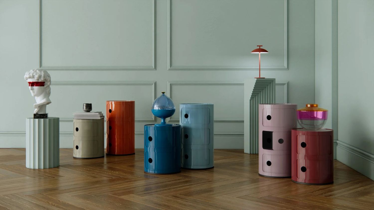 Kartell Contenitore Componibile New Colors 2 elementi - Vari colori