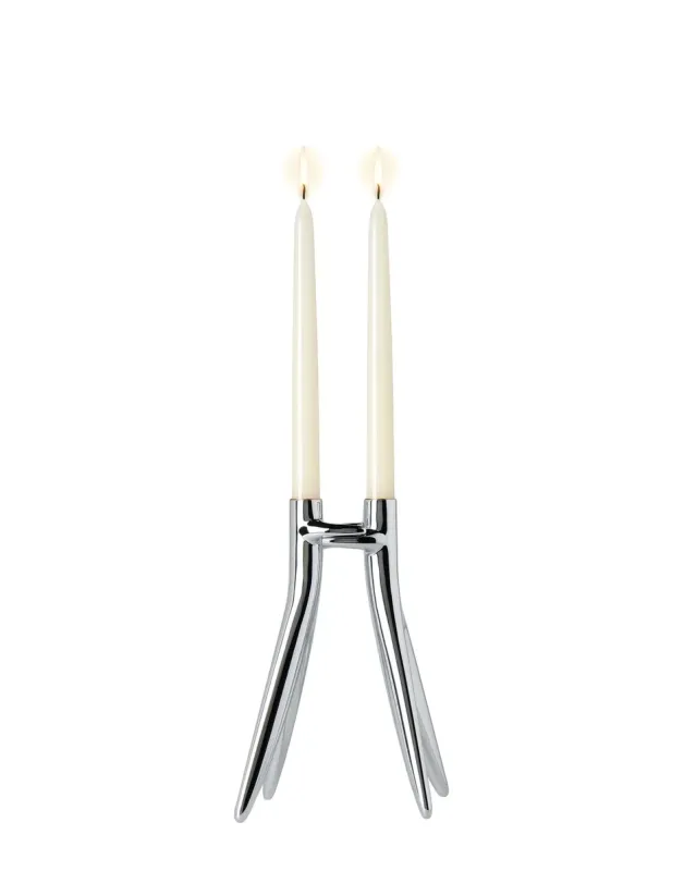 Kartell Abbracciaio Cromato Porta Candele Kartell Abbracciaio Cromato Porta Candele