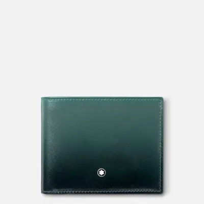 Montblanc portafoglio Meisterstcük 6 scomparti Verde britannico 198271