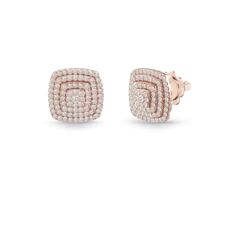 Salvini Damiani Linea BAGLIORI - Orecchini in oro rosa con diamanti ct. 0.56