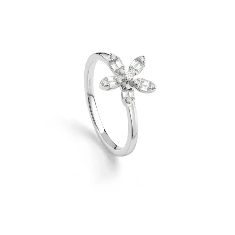 Salvini Damiani Linea MAGIA GARDEN - Anello in oro bianco con diamanti ct. 0.22 Salvini Damiani Linea MAGIA GARDEN - Anello in oro bianco con diamanti ct. 0.22