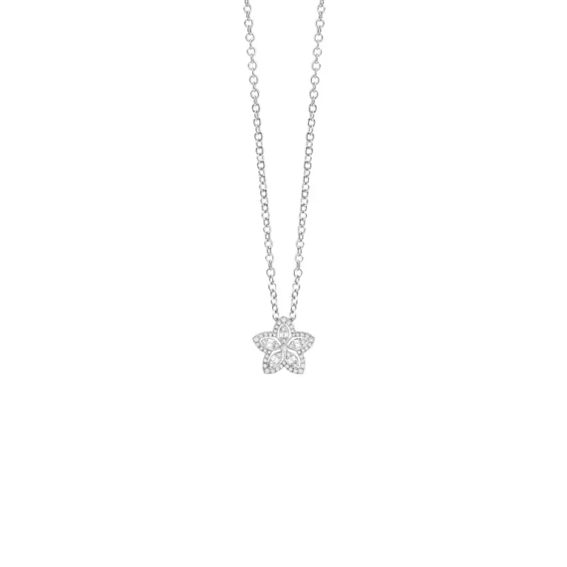 Salvini Damiani Linea MAGIA GARDEN - Collana in oro bianco con diamanti ct. 0.23